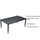 Yeah Depot - Outdoor Patio Aluminum 40''x70'' Rectangle Dining Table with Tapered Feet & Umbrella Hole, Ember Black