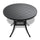 Yeah Depot - Ã˜39.37-inch Cast Aluminum Patio Dining Table with Black Frame and Carved Texture on the Tabletop