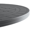 Yeah Depot - Ã˜39.37-inch Cast Aluminum Patio Dining Table with Black Frame and Carved Texture on the Tabletop