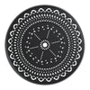 Yeah Depot - Ã˜39.37-inch Cast Aluminum Patio Dining Table With Black Frame and Umbrella Hole