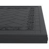 Yeah Depot - L59.05*W35.43-inch Cast Aluminum Patio Dining Table With Black Frame and Carved Texture on the Tabletop