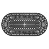 Yeah Depot - L81.89*W41.34-inch Cast Aluminum Patio Dining Table With Black Frame and Umbrella Hole