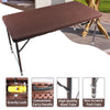 Yeah Depot - 4ft Rattan Folding Table for Indoor&Outdoor, Portable Foldable Table Rattan Plaited Brown