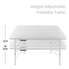 Yeah Depot - 4ft Rattan Folding Table for Indoor&Outdoor, Portable Foldable Table Rattan Plaited White