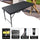 Yeah Depot - 4ft Rattan Folding Table for Indoor&Outdoor, Portable Foldable Table Rattan Plaited Black
