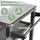 Yeah Depot - 3-Shelf Outdoor Grill Table, Grill Cart with Wheels, Outdoor Pizza Oven and Food Prep Table, Blackstone Table with Stainless Steel Tabletop, Grill Stand for Blackstone Griddle for Outside BBQ