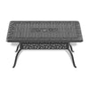 Yeah Depot - L59.05*W35.43-inch Cast Aluminum Patio Dining Table with Black Frame and Umbrella Hole