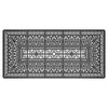 Yeah Depot - L86.61*W42.32-inch Oval Cast Aluminum Patio Dining Table with Black Frame and Umbrella Hole