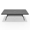 Yeah Depot - L82.68*W41.34-inch Cast Aluminum Patio Dining Table with Black Frame and Umbrella Hole