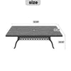 Yeah Depot - L82.68*W41.34-inch Cast Aluminum Patio Dining Table with Black Frame and Umbrella Hole