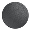Yeah Depot - Ã˜47.24-inch Cast Aluminum Patio Dining Table With Black Frame and Carved Texture on the Tabletop