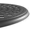 Yeah Depot - Ã˜30.71-inch Cast Aluminum Patio Dining Table With Black Frame and Umbrella Hole