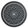 Yeah Depot - Ã˜35.43-inch Cast Aluminum Patio Dining Table With Black Frame and Umbrella Hole