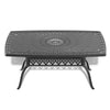 Yeah Depot - L63.78*W35.43/40.15-inch Cast Aluminum Patio Dining Table with Black Frame and Umbrella Hole