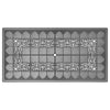 Yeah Depot - L68.90*W35.43-inch Cast Aluminum Patio Dining Table with Black Frame and Umbrella Hole