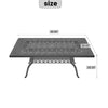 Yeah Depot - L68.90*W35.43-inch Cast Aluminum Patio Dining Table with Black Frame and Umbrella Hole