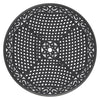 Yeah Depot - Ã˜48-inch Cast Aluminum Patio Dining Table with Black Frame and Umbrella Hole