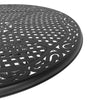 Yeah Depot - Ã˜48-inch Cast Aluminum Patio Dining Table with Black Frame and Umbrella Hole