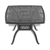 Yeah Depot - L37/39.37*W37/39.37-inch Cast Aluminum Patio Dining Table with Black Frame and Umbrella Hole