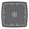 Yeah Depot - L37/39.37*W37/39.37-inch Cast Aluminum Patio Dining Table with Black Frame and Umbrella Hole