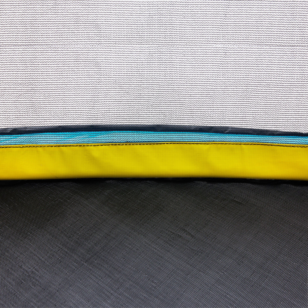 Yeah Depot - YC 14FT Recreational Trampolines with Enclosure for Kids and Adults with Patented Fiberglass Curved Poles Pumpkin-Blue