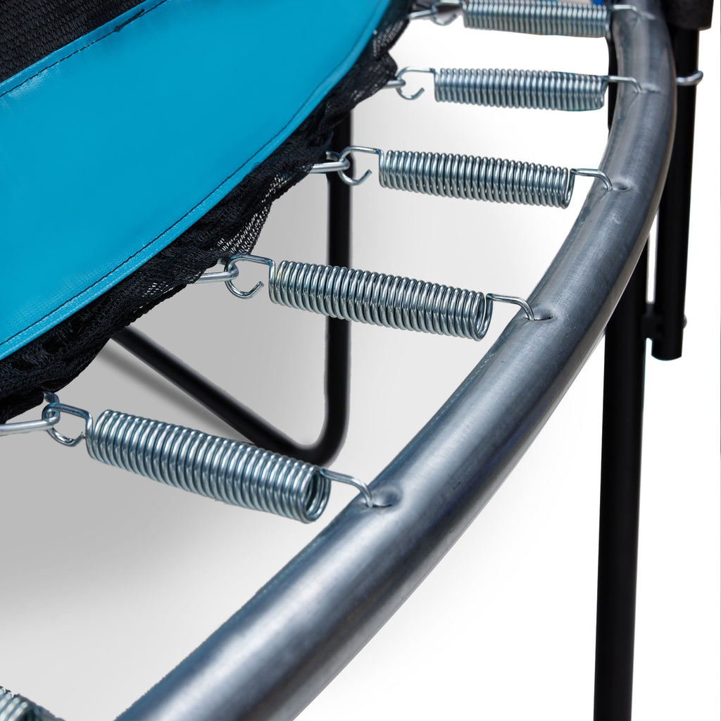 Yeah Depot - YC 14FT Recreational Trampolines with Enclosure for Kids and Adults with Patented Fiberglass Curved Poles Pumpkin-Blue