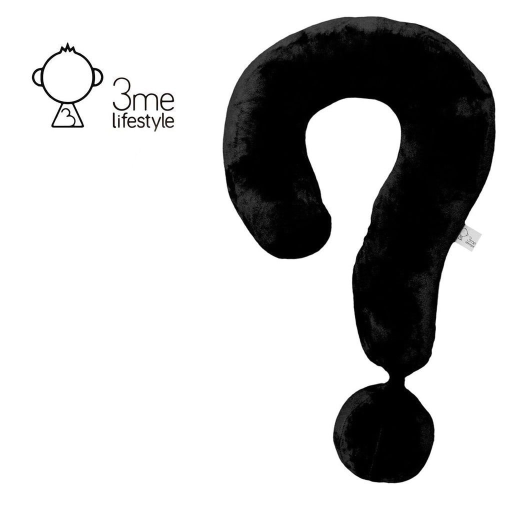 Smilegive - 3me Lifestyle Portable Question Mark Pillow Memory Foam Travel Neck Pillows Ergonomic Neck Support Cushion For Sleeping Rest On Airplane Car Train And At Office And Home Use