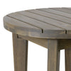 Yeah Depot - Outdoor 16'' Acacia Wood Side Table, Gray Finish