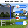Yeah Depot - 10FT Trampoline for Kids, Basketball Hoop and Ladder, Outdoor Kids Trampoline with Safety Enclosure,Fast Assembly for Backyard Fun,ASTM Approved
