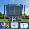 Yeah Depot - 10FT Trampoline for Kids, Basketball Hoop and Ladder, Outdoor Kids Trampoline with Safety Enclosure,Fast Assembly for Backyard Fun,ASTM Approved