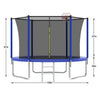 Yeah Depot - 10FT Trampoline for Kids, Basketball Hoop and Ladder, Outdoor Kids Trampoline with Safety Enclosure,Fast Assembly for Backyard Fun,ASTM Approved