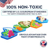 Baby Loovi - Non Toxic Foam Bath Toys for Boys Girls Wet and Stick Bathtub Alphabet with Toy Organizer Educational Floating Toys Early Learning Puzzles Fun Letters Animals Colors Set of 52 Pcs with eBook