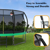 Yeah Depot - 12FT Recreational Kids Trampoline with Safety Enclosure Net & Ladder, Outdoor Recreational Trampolines