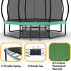 Yeah Depot - 12FT Recreational Kids Trampoline with Safety Enclosure Net & Ladder, Outdoor Recreational Trampolines