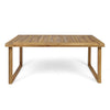 Yeah Depot - Outdoor 69'' Acacia Wood Dining Table, Sandblast Natural Finish