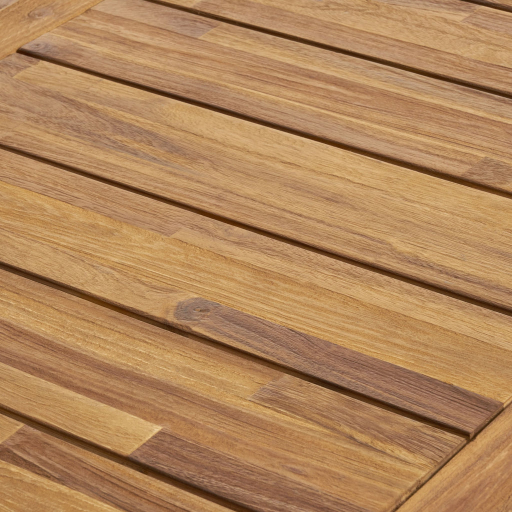 Yeah Depot - Outdoor 69'' Acacia Wood Dining Table, Sandblast Natural Finish