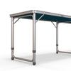 Yeah Depot - Outsunny 8ft Portable Beer Pong Table with Adjustable Legs, Folding Camping Table, Aluminum Picnic Table, for Party, Travel, BBQ, Beach, Blue and White