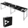 Yeah Depot - Outsunny 8ft Portable Beer Pong Table with Adjustable Legs, Folding Camping Table, Aluminum Picnic Table, for Party, Travel, BBQ, Beach, Black and White