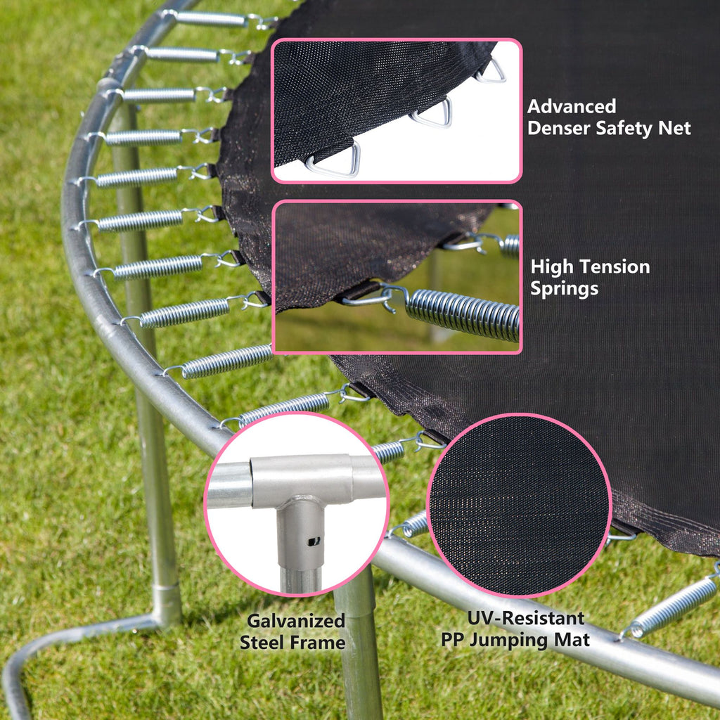 Yeah Depot - YC 8FT Trampoline Outer Net-Pink and black