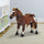 Yeah Depot - Qaba Sound-Making Ride On Horse for Toddlers 3-5, with Neighing and Galloping Sound, Stuffed Animal Horse Toy for Kids with Padding, Soft Feel, Brown