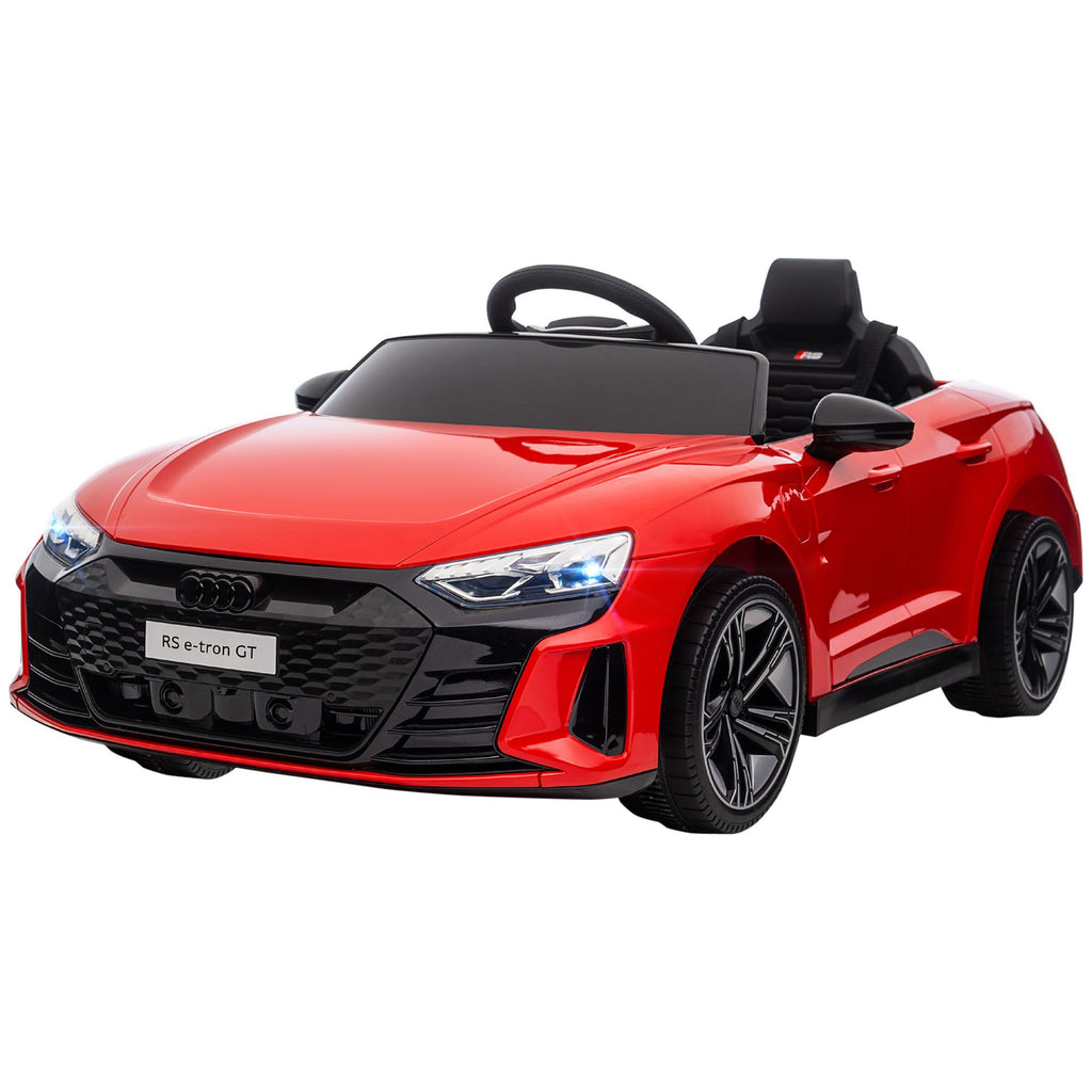 Yeah Depot - Aosom Kids Ride on Car, 12V Licensed Audi RS E-tron GT 3.1 MPH Electric Car for Kids, Ride-on Toy for Boys and Girls with Remote Control, 4 Wheels with Suspension, Horn, Music, Lights, Red