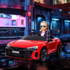 Yeah Depot - Aosom Kids Ride on Car, 12V Licensed Audi RS E-tron GT 3.1 MPH Electric Car for Kids, Ride-on Toy for Boys and Girls with Remote Control, 4 Wheels with Suspension, Horn, Music, Lights, Red