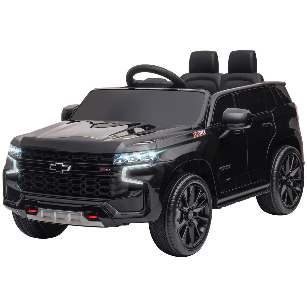 Yeah Depot - Aosom Chevrolet TAHOE Licensed Kids Ride on Car, 12V Battery Powered Kids Electric Car with Remote Control, Music, Lights, Horn, Suspension for 3-6 Years Old, Black