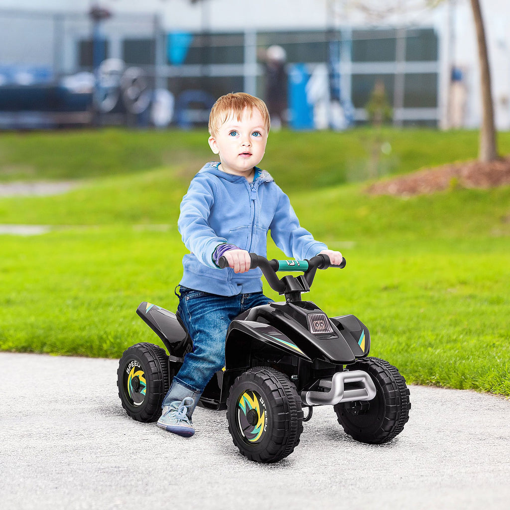 Yeah Depot - Aosom 6V Kids ATV 4-Wheeler Ride on Car, Electric Motorized Quad Battery Powered Vehicle with Forward/Reverse Switch for 18-36 Months Old Toddlers, Black
