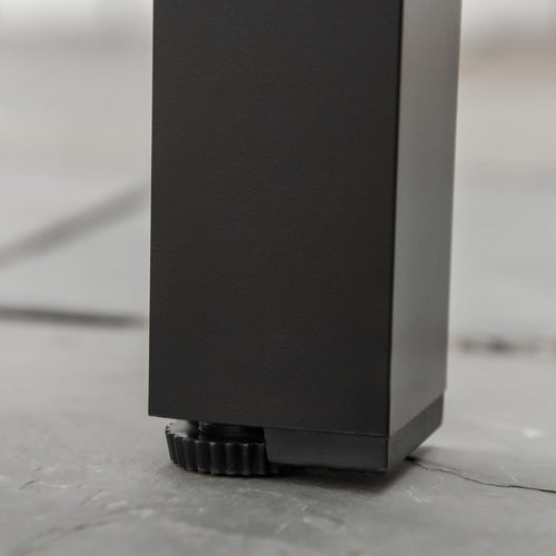 Yeah Depot - Outsunny Outdoor Dining Table for 6 Person, Rectangular Patio Table, Aluminum Metal Legs for Garden, Lawn, Patio, Woodgrain Black