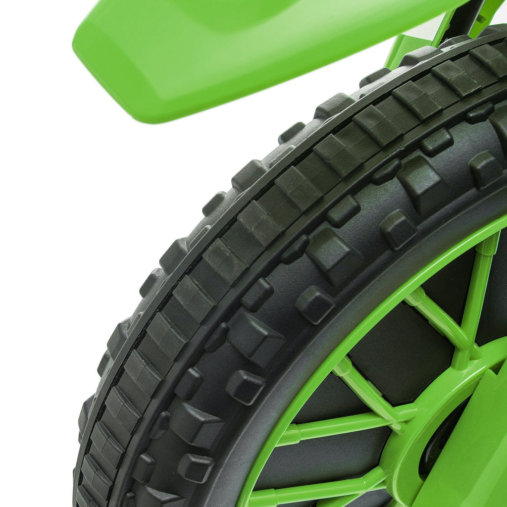 Yeah Depot - Aosom 12V Kids Motorcycle Dirt Bike Electric Battery-Powered Ride-On Toy Off-road Street Bike with Charging Battery, Training Wheels Green