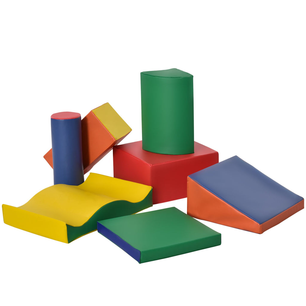 Yeah Depot - Soozier 7 Piece Soft Play Blocks Kids Climb and Crawl Gym Toy Foam Building and Stacking Blocks Non-Toxic Learning Play Set Educational Software Activity Toy Brick Baby Soft Climbing Block