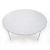 Yeah Depot - Round Plastic Folding Table with Carrying Handle, 66'' Heavy Duty Foldable Round Table Indoor Outdoor, 5 Legs Portable Dining Round Table for Parties, Banquets and Events, White