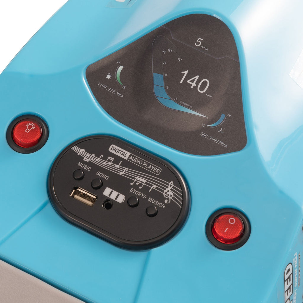 Yeah Depot - Electric Kids Racing Car with Music and Lights, Blue