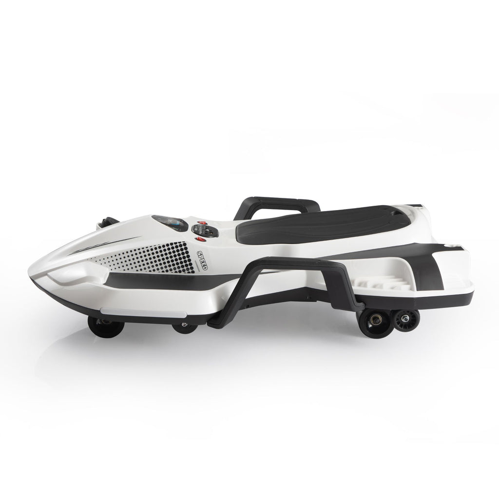 Yeah Depot - Electric Kids Racing Car with Music and Lights, White